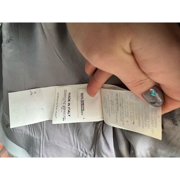 NWT Virgil Abloh 2013 OFF-WHITE Adam Gray Leather Single Breasted Blazer M - Picture 13 of 15